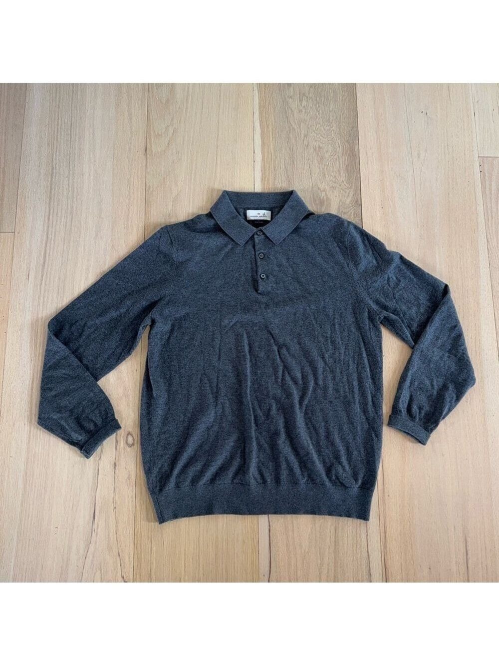 Modern Ambition Gray Quarter Button Up Sweater Size Large